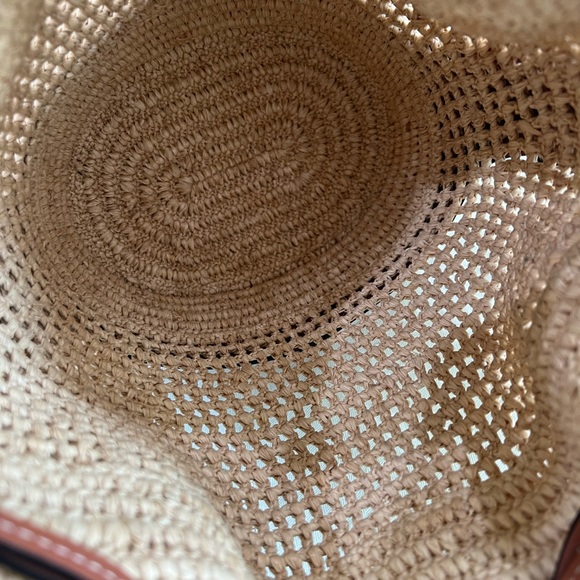 Loewe Small Balloon Bag Raffia and Tan Calfskin - Picture 5 of 7